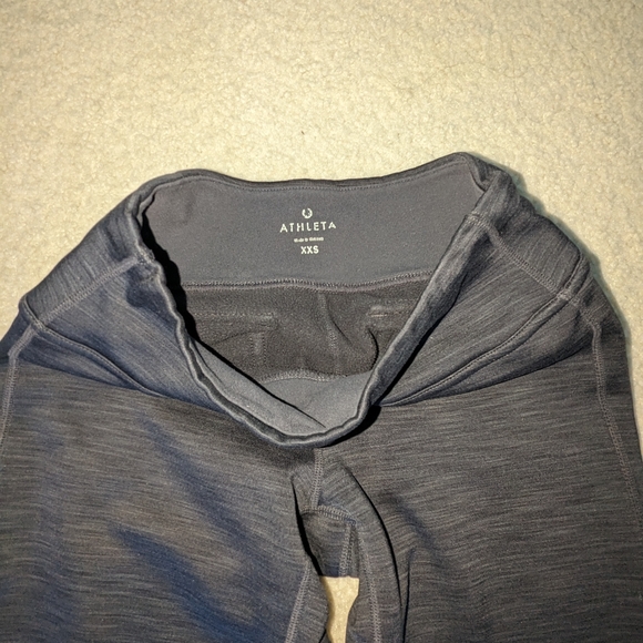 Athleta Dark Gray Fleece Leggings Size XXS - Picture 3 of 5